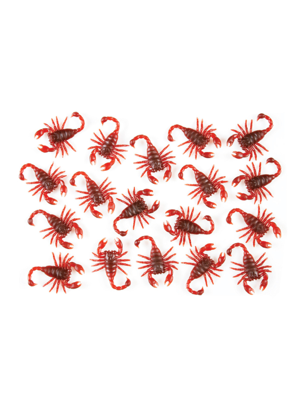 20 scorpions en plastiques : Décoration insectes Halloween
