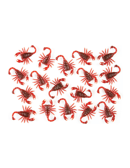 20 scorpions en plastiques : Décoration insectes Halloween