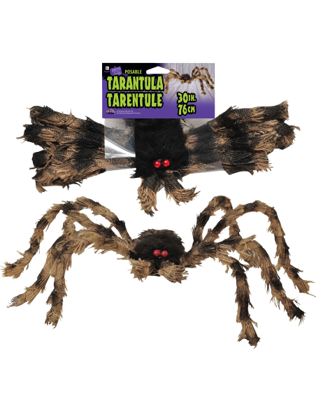 Araignée Tarentule  géante de 76 cm : décoration effrayante Halloween
