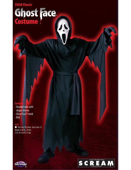 Déguisement Ghost Face® Scream pour Enfant - 152 cm