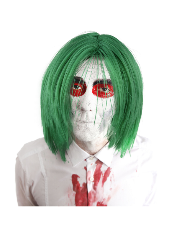 Perruque Verte Joker Clown Halloween – Accessoire de Haute Qualité pour Incarner Joaquin Phoenix