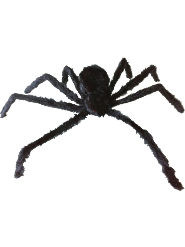 Araignée Géante Noire 76 cm – Accessoire Effrayant pour Décoration Halloween