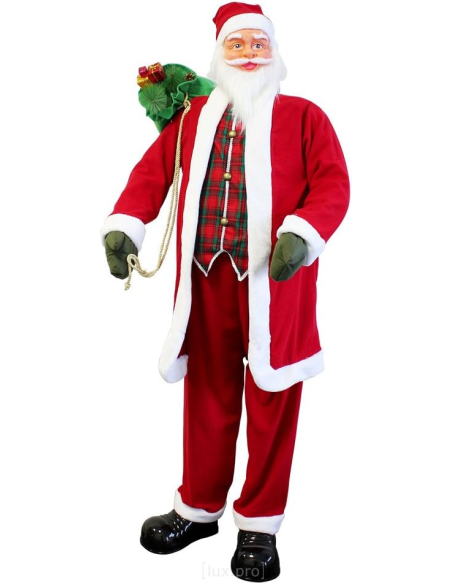 Automate Père Noël animé180 cm : Chante, Danse et Émerveille pour Noël !