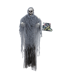 Décoration Halloween : Faucheur Animé 100 cm avec Tête Tournante 2