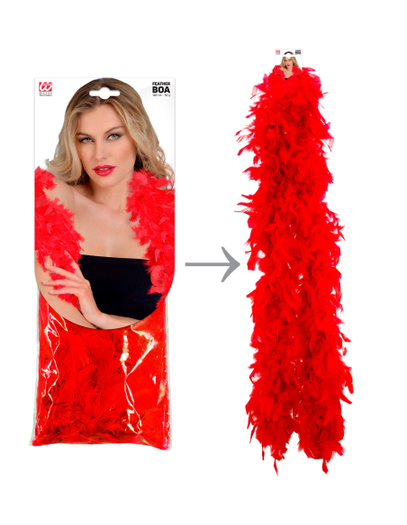 Boa plumes rouges - 1.80m - 50 g