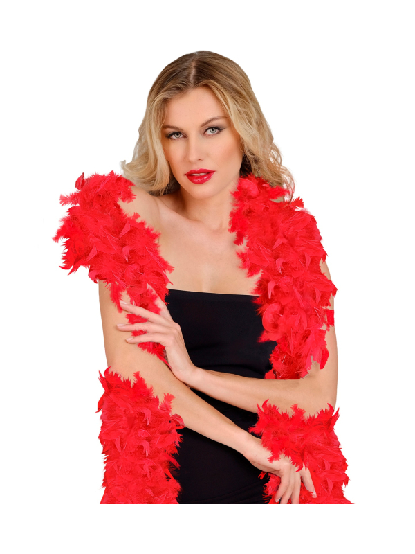 Boa plumes rouges - 1.80m - 50 g