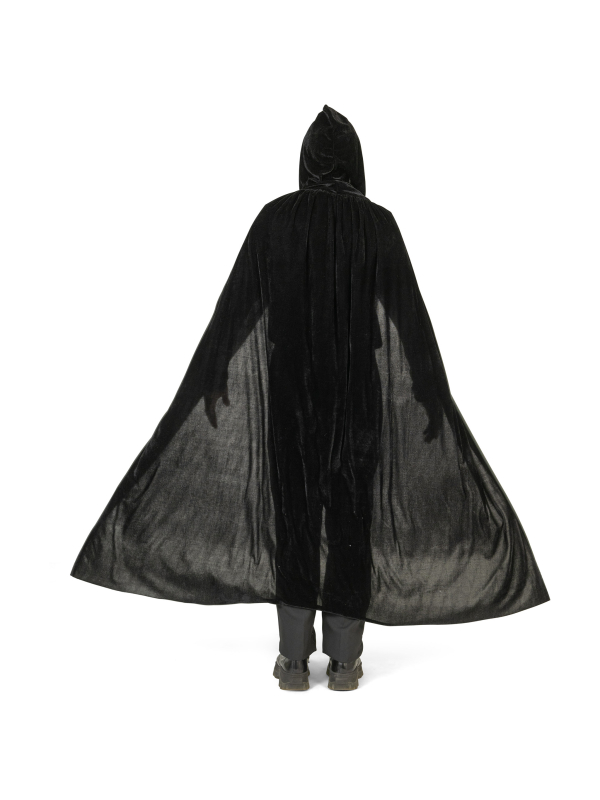 Cape Velours Noire avec Capuche – Parfaite pour Halloween, Carnaval et Soirées Costumées