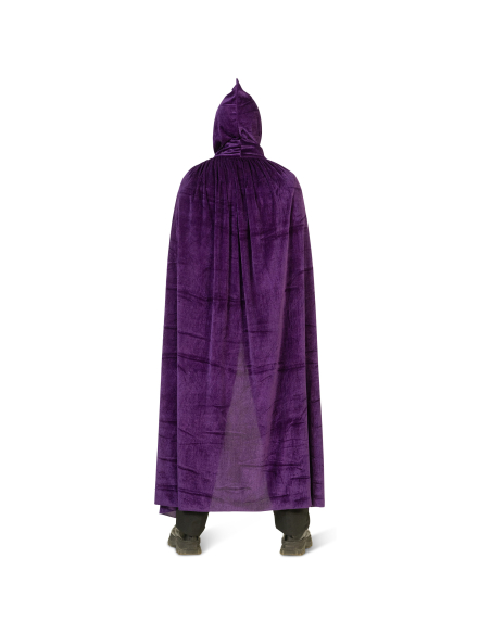 Cape Velours Violette Adulte avec Capuche – Un Accessoire Mystérieux pour Halloween et Carnaval
