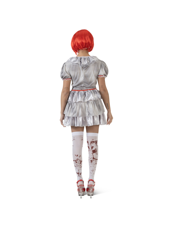 Déguisement Clown Vintage Femme Halloween – Incarnez Pennywise, Grippe-Sou