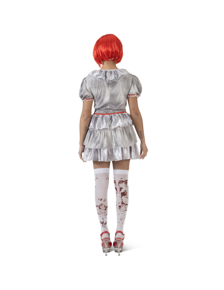 Déguisement Clown Vintage Femme Halloween – Incarnez Pennywise, Grippe-Sou
