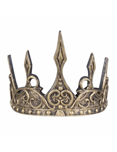 Couronne dorée Médiévale pour Roi - Élégance et Confort