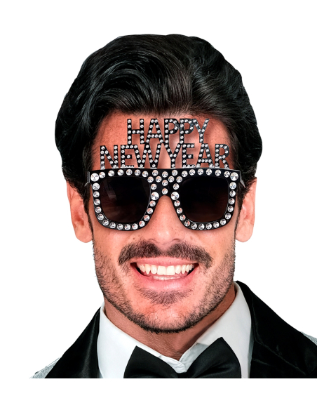 Lunettes de Nouvel An Festives avec Strass - Happy New Year