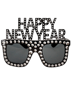 Lunettes de Nouvel An Festives avec Strass - Happy New Year