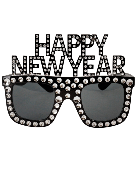 Lunettes de Nouvel An Festives avec Strass - Happy New Year