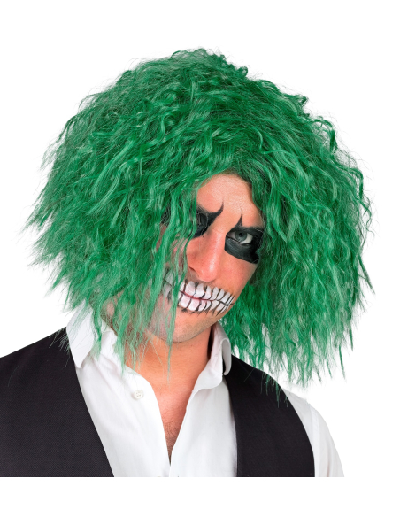 Perruque Joker Verte Frisée – Inspirée du Clown Déjanté de The Dark Knight