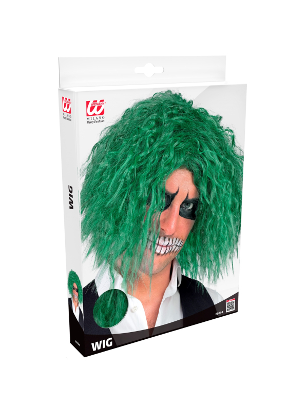 Perruque Joker Verte Frisée – Inspirée du Clown Déjanté de The Dark Knight