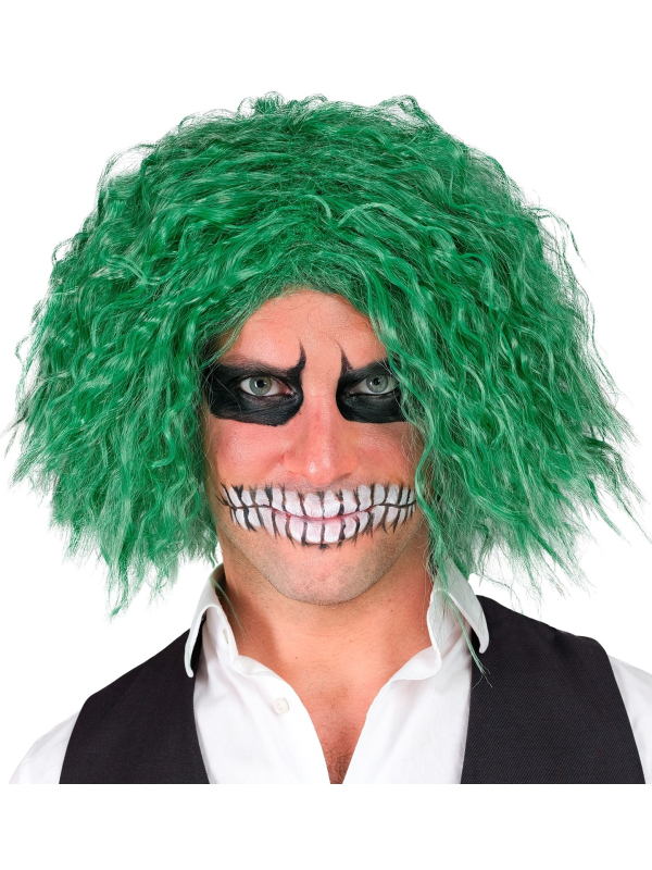 Perruque Joker Verte Frisée – Inspirée du Clown Déjanté de The Dark Knight