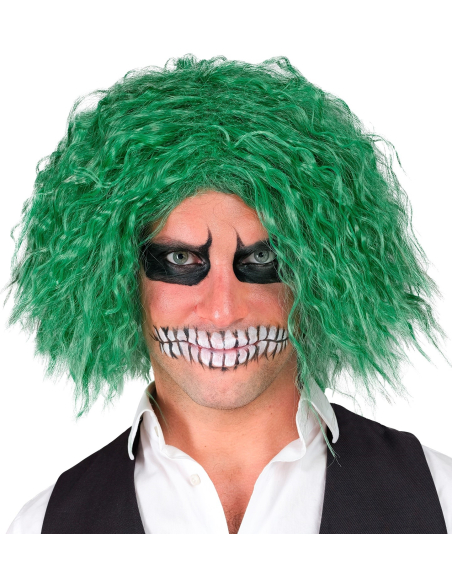 Perruque Joker Verte Frisée – Inspirée du Clown Déjanté de The Dark Knight