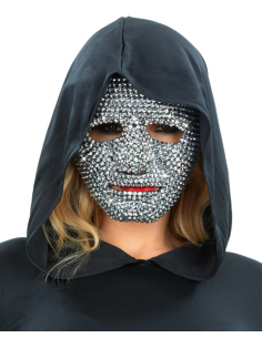 Masque strass argentés : un masque original et élégant pour halloween