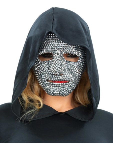 Masque strass argentés : un masque original et élégant pour halloween