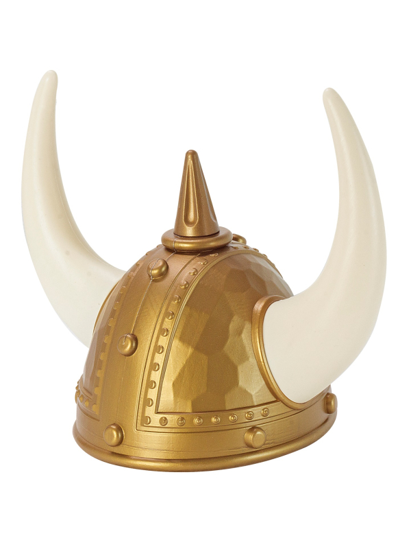 Casque de Viking Doré pour Enfant avec Cornes - Déguisement Idéal pour Vikings, Celtiques et Gaulois