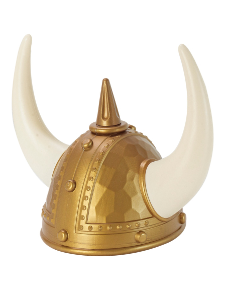 Casque de Viking Doré pour Enfant avec Cornes - Déguisement Idéal pour Vikings, Celtiques et Gaulois