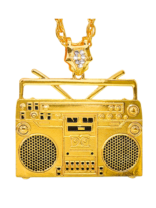 Collier Années 80 avec Pendentif Radio Cassette : Un Accessoire Nostalgique
