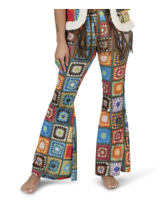 Pantalon Hippie Vintage - Patchwork Multicolore pour Femme