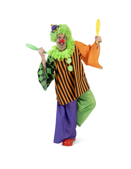 Déguisement de clown, Arlequin adulte pour le carnaval