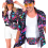 Chemise Années 80 Noir avec Motifs Fluos – Un Look Fun et Vintage