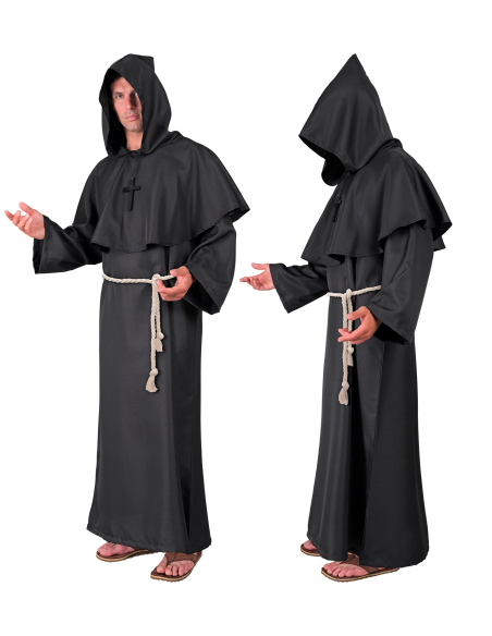 Déguisement de Prêtre Noir pour Adulte – Parfait pour Halloween ou Soirées à Thème