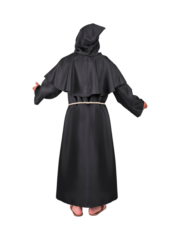 Déguisement de Prêtre Noir pour Adulte – Parfait pour Halloween ou Soirées à Thème