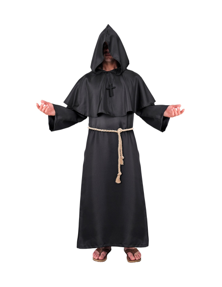 Déguisement de Prêtre Noir pour Adulte – Parfait pour Halloween ou Soirées à Thème