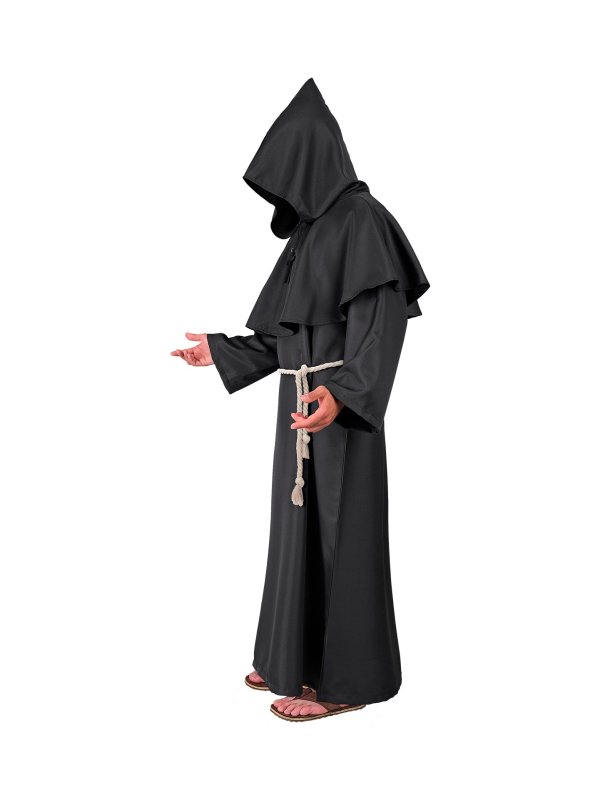 Déguisement de Prêtre Noir pour Adulte – Parfait pour Halloween ou Soirées à Thème