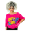 Déguisement Années 80 Femme Rose Fluo - Look Iconique pour vos Soirées Rétro