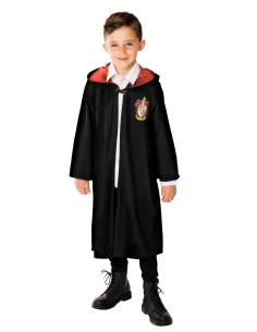 Déguisement Gryffondor Enfant Officiel Harry Potter - Robe de Sorcier avec Capuche, Cravate et Écharpe