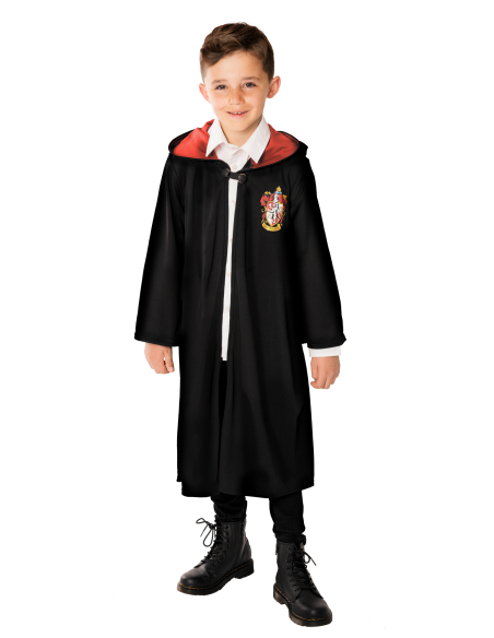 Déguisement Gryffondor Enfant Officiel Harry Potter - Robe de Sorcier avec Capuche, Cravate et Écharpe