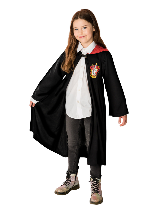 Déguisement Gryffondor Enfant Officiel Harry Potter - Robe de Sorcier avec Capuche, Cravate et Écharpe