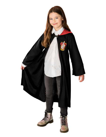 Déguisement Gryffondor Enfant Officiel Harry Potter - Robe de Sorcier avec Capuche, Cravate et Écharpe