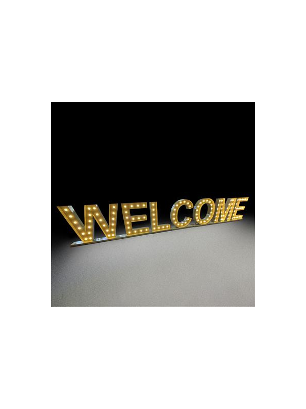 Lettres LED Lumineuses "WELCOME" – Une Décoration Professionnelle Impactante pour Vos Événements