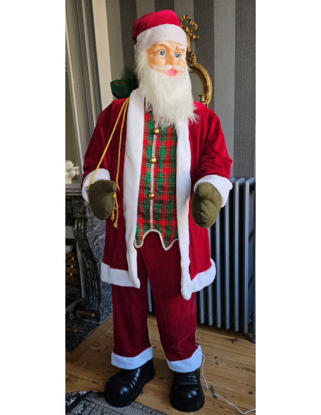 Automate Père Noël animé180 cm : Chante, Danse et Émerveille pour Noël !