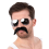 Kit Accessoires Années 80 pour Homme – Lunettes Aviateur et Moustache Autocollante