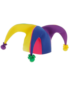 Chapeau de Bouffon Arc-en-Ciel Fluo Taille Unique pour Adulte 2