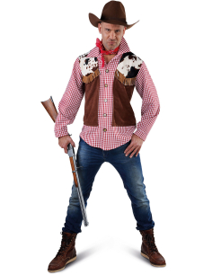 Déguisement de Cowboy pour Homme avec Chemise et Gilet
