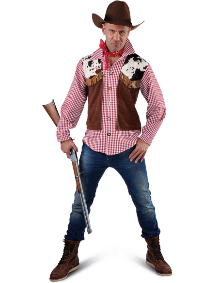 Déguisement de Cowboy pour Homme avec Chemise et Gilet