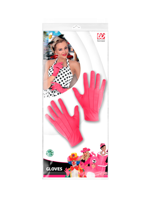 Gants rose en polyester pour adulte, taille unique