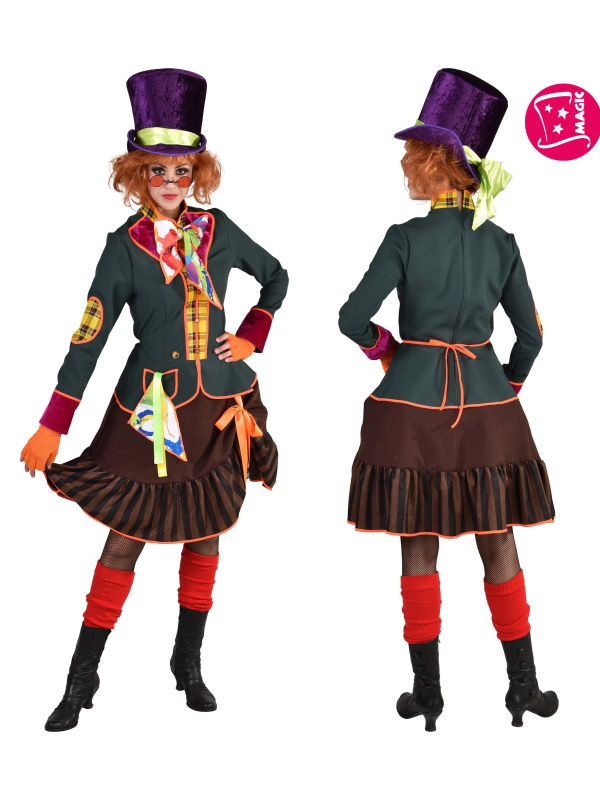 Costume Chapelier Fou femme (S au 4XL) : Élégance et Originalité