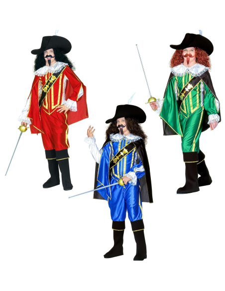 Déguisement de Mousquetaire Enfant avec Chapeau – Couleurs Assorties