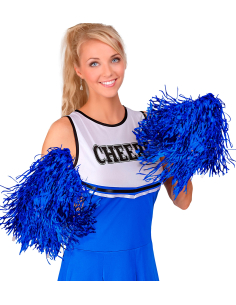 Set de 2 Pom-Pom Rouge,  Métallisé – Accessoire Cheerleader & Majorette 2