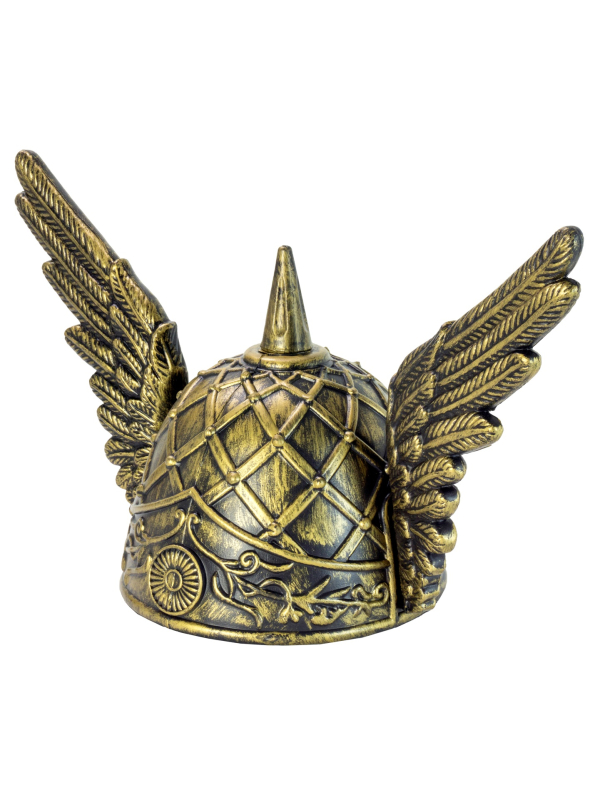 Casque de Viking avec Pointe et Ailes - Déguisement Viking pour Homme et Femme - Aspect Bronze, Taille Unique